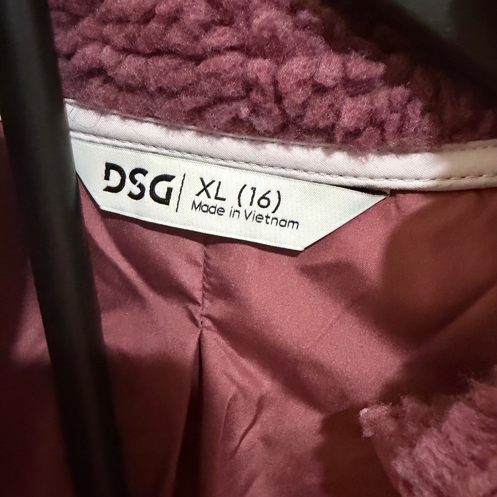 DSG Women Plum Purple Sherpa Fleece Full Zip Jacket XL 16 Recycled Polyester - Picture 4 of 13